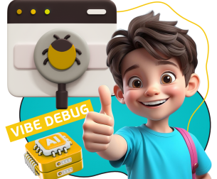 Тестирование & Vibe Debug. Охотники за багами - КИБЕРшкола программирования для детей, компьютерные курсы для школьников, начинающих и подростков - KIBERone г. Воткинск