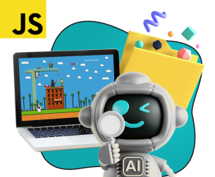 Язык программирования JavaScript + AI. Проектное обучение + геймификация + AI-помощники - КИБЕРшкола программирования для детей, компьютерные курсы для школьников, начинающих и подростков - KIBERone г. Воткинск